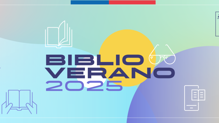 Imagen promocional de Biblioverano 2025, destacando actividades culturales y de lectura al aire libre como biblioplayas, bibliopiscinas y talleres.